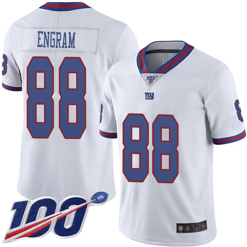 Men New York Giants 88 Evan Engram Limited White Rush Vapor Untouchable 100th Season Football NFL Jersey